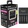 eneloop Caricabatterie SmartPlus per Batterie AA/AAA Ni-MH, Include 4 Batterie AA 2500mAh, Ricarica Rapida 2 Ore, con 10 Funzioni di Sicurezza