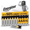 Energizer Alkaline Power - Pile AAA (Confezione da 16) Batterie Alcaline 1,5V - potenza di lunga durata - 100% imballaggio riciclabile privo di plastica - 7 anni di conservazione [Esclusiva Amazon]
