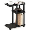 Furinno Turn-N-Tube Tavolino a Forma di C, Legno, Espresso/Nero, C-Shape