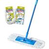 Spontex Fiocco Microfibre Extra Flat| versatile mop in microfibra per pavimenti bagnati e asciutti | Lunghezza regolabile (80-140 cm) | Pulisce pavimenti in laminato, legno e piastrelle | 2 x ricambi