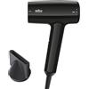 Braun Asciugacapelli Braun HD1.5, compatto e leggero con concentratore, 1800W, 3 temperature/velocità, nero lucido, BRHD150E