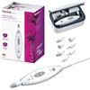 Beurer MP 41 Fresa Elettrica per Unghie con 7 Accessori in Zaffiro e Feltro, Manicure e Pedicure Professionale a 4600 Giri/min, Luce LED, Rotazione Reversibile, Adatto a Diabetici, con Custodia