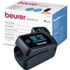 Beurer PO 45 Saturimetro da dito Professionale Certificato, Monitoraggio della Saturazione di Ossigeno, Frequenza Cardiaca, Indice di Perfusione, Pulsossimetro con Spegnimento Automatico