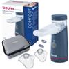 Beurer IH 49 Aerosol, dispositivo di inalazione portatile per bambini e adulti, per raffreddore, asma e altre malattie respiratorie, batteria ricaricabile, particolarmente silenzioso, con tasca