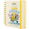 Grupo Erik Minions Diario Scuola 2026 2027 - Agenda Giornaliera | Scuola Medie, Diario Scolastico, Copertina Rigida, Stickers, Divisori Illustrati, 11 Mesi, 14 x 16 cm