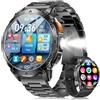 LIGE Orologio intelligente da uomo, 1,62", AMOLED, con torcia/batteria 730 mAh, orologio sportivo da uomo/120+ modalità sportive, IP68, impermeabile, con frequenza cardiaca 24/7, monitor del sonno per