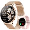 taopodo Orologio Smartwatch Donna, Schermo Rotondo AMOLED 1,27", Chiamate Bluetooth, Monitoraggio Battito e Sonno Smart Watch Donna, 120+ Modalità Sportive, Impermeabilità IP68 (Oro Rosa)