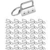 YOYEAH 30 pezzi di cordini grezzi - accessori fai da te per portachiavi, 33 mm con chiusura a morsetto con anelli - Cordino per cordini, borse e bracciali