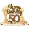 ARTREE Regalo di compleanno per 50° compleanno, regalo per donne e uomini, decorazione per 50° compleanno, regalo in denaro, per compleanno, in legno, per 50° compleanno, per donna, uomo, decorazione da