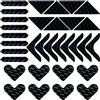 VIVIIHOO Presalappeti Antiscivolo, Set da 32 Pezzi (8 Cuori, 8 Triangoli, 8 Strisce, 8 Forma a L), Fermatappeti Autoadesivi, Riutilizzabili e Lavabili per Tutte Le Superfici Lisce