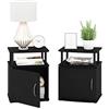 Furinno Tavolino, Legno, Nero, Two End Tables, 2 unità