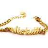 Generico Bracciale ODIO TUTTI - Bracciale in acciaio inossidabile (Oro)