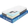OnNuvo Materasso New GEL MEMORY FOAM Alta Densità 60-65 kg/m3, LATTICE BAMBOO NATURALE 70-75 kg/m3, MICRO MOLLE INDIPENDENTI, 7 Zone, h 25 cm, Antidecubito Ortopedico Sfoderabile (80x190x25) Milano