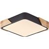 LuFun Plafoniera LED Soffitto Legno Quadrata 30x30cm 24W 3000K