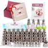 CukkiCakes Beccucci Russi | SET Decorazione per Fiori di Torta/Cupcake 92 Pezzi: 65 Beccucci Sac a Poche + 20 Tasche da Pasticcere Usa e Getta + 1 Sacca in Silicone + 4 Adattatori + Guida