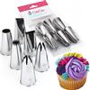 Cukkicakes Set di 6 Beccucci per Sac a Poche Grandi Professionali (1M, 2D, 4B, 1A, 124 e 895) per Decorare Cupcakes, Torte, Zeppole, Biscotti & Churros - Bocchette per Pasticceria prodotte in Corea