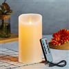 Lonkenn LED Candele, candela Flickering Flameless, Ricaricabili, Comandi a 10 Tasti Timer, Paraffina Vera per Decorazione, Festa, Vacanze--15cm Ivory