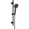 Görbach Saliscendi Doccia con Soffione 3 Getti, Asta Doccia 70 cm Nero