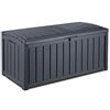 Keter 17198358 Scatola Cuscino Glenwood, Finto Legno, plastica, Antracite, 390 Litri