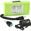 CHUNCAIL Batteria agli ioni di litio da 12 V, 8 Ah, alimentazione mobile, grande capacità, con testa DC e indicatore di alimentazione, per luce LED, progetto fai da te, batteria mobile per esterni