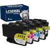 OGOUGUAN Cartuccia d'inchiostro LC3235 LC3235 XL LC3235XL Pigmento di ricambio per Brother DPC-J1100DW MFC-J1300DW (4PK-BK/C/M/Y)