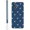 KARTXITAI Cover Compatibile con Realme GT2 Pro 5G, L'amore heart love motivo Custodia con morbida in Silicone TPU con Assorbimento degli Urti e Anti-Graffio-Blu