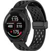 MELEJIA 22mm Cinturino Silicone Compatibile con Garmin Forerunner 570 47mm/Forerunner 970/Venu 4 45mm/Venu 3, 22mm Ricambio Cinturino, Regolabile Chiusura Magnetica, Silicone Cinturini-Nero
