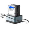Yottamaster Docking station per disco rigido a 2 alloggiamenti con clonazione offline, docking station USB C SATA in alluminio per HDD/SSD da 2,5/3,5, duplicatore di dischi rigidi/supporto cloner