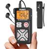 PRUNUS J-988 Mini Radio Portatile AM/FM, Radiolina Ricaricabile