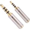 BTFO 4 Adattatori Audio Stereo/Mono da 2,5mm a 3,5mm e da 3,5mm a 2,5mm, Adattatore Jack Convertitore Audio Stereo Maschio-Femmina per Cuffie Smartphone Tablet Microfono Televisione
