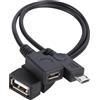 TV xStream Adattatore porta USB, cavo micro OTG con alimentazione, compatibile con streaming, dispositivi multimediali, tastiere Rii e Logitech, Nintendo Switch, SNES, NES Classic.