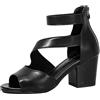 Jemnpela Sandali Stivaletti Piattaforma Gladiator Stile Romano Punk Gotico per Donna Punta Aperta Tacco Grosso Cavigliera con Fibbie Ritagli Scarpe Estive per Festa Cosplay Festival Abbigliamento da Discoteca