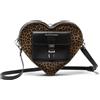 Dr. Martens Zaino trasparente a forma di cuore, Kiev nero + leopardo Hair-on, Mini