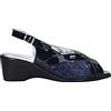 Valleverde 33201 Sandali Scarpe Zeppa Donna Pelle Nero Lucido