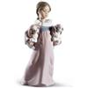 Lladró / Sculptures / Arms Full of Love - Bimba con cuccioli / statua / porcellana / lucida - 01006419