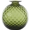 Venini / Monofiore Balloton / vaso / verde mela, filo rosso / vetro soffiato lavorato a mano - 100.29 VM-RV