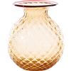 Venini / Balloton Fiori / vaso / pesca, filo rosso / vetro soffiato lavorato a mano - 100.46 PS-RV