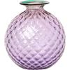 Venini / Monofiore Balloton / vaso / lilla, filo verde menta / vetro soffiato lavorato a mano - 100.29 LL-VT