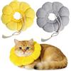 BOUDOI Set di 2 Collari Elisabettiani Gatto, Collare Gatto Giallo e Grigio, Regolabile e Morbido, Diametro 26cm (Adatto a Collo 18-26cm), Collare Elisabettiano Cane per Grandi Gatti e Cani