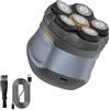 ToneRiso Rasoio Testa Calva Uomo, Rasoio Elettrico Barba, Rasoio Elettrico Capelli Uomo 0 mm Impermeabile Cordless con Display LED, Testa Galleggiante 6D, Batteria Ricaricabile 1400mAh