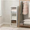 Furinno Cubic Scaffale Organizzatore Multiuso Aperto per Abbigliamento e Armadio, 3 Cubi, Bianco