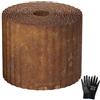 Velway Bordura Ondulata per Aiuola in Acciaio Corten 12,2 m, Altezza 15 cm