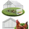 Juskys Recinto esterno 3x2x2m - Pollaio in metallo calpestabile con 6 m² di area calpestabile, porta e serratura - Recinto per galline, piccoli animali e piante