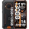 Blackview BV6200 Pro 4G Rugged Smartphone 18GB+128GB Android 14 Telefono NFC