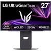 LG 27GX700A-B Monitor PC 68,6 cm (27") 2560 x 1440 Pixel 2K OLED Nero