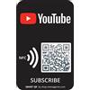MESSAGENES | Adesivo Seguici su Youtube con Smart QR - NFC | Pack 2 Unità Carta | Aumenta i Follower e Promuove il tuo Canale | Il QR NFC Intelligente Permette di Riutilizzare ogni volta che vuoi