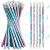 Vicloon Matite Profumate, 12pcs per Bambini con Gomma, HB Grafite, | in Legno con Elementi per Esami, Scuola, Ufficio, Disegno e Schizzi (Unicorno)