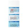 Agendepoint.it Calendario da muro 2027 trittico mensile 12x3mesi azzurro 32x80cm spiralato | 12x3 mesi