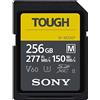 Sony SF-M256T TOUGH 256 GB SDXC UHS-II Scheda di memoria, V60, Classe 10, fino a 277 MB/s in lettura, 150 MB/s in scrittura - estremamente resistente, IP68, resistente agli urti e all'acqua