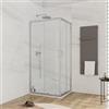 DEGHI Box doccia 70x90 cm doppio scorrevole vetro temperato 6mm trasparente 185h - Young